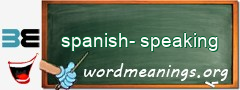 WordMeaning blackboard for spanish-speaking